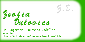 zsofia dulovics business card